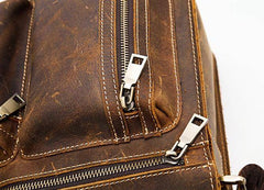 Cool Leather Mens Vintage Brown Small Side Bag Messenger Bag Shoulder Bag for Men - imessengerbags