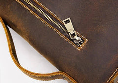 Cool Leather Mens Vintage Brown Small Side Bag Messenger Bag Shoulder Bag for Men - imessengerbags