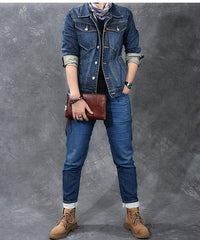 Cool Leather Mens Brown Business Clutch Bag Black Long Wallet For Men - imessengerbags