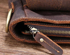 Cool Leather Messenger Bag Side Bag Vintage Shoulder Bag For Men - imessengerbags