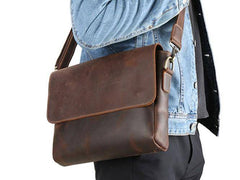 Cool Leather Messenger Bag Side Bag Vintage Shoulder Bag For Men - imessengerbags