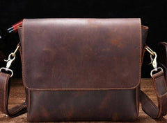 Cool Leather Messenger Bag Side Bag Vintage Shoulder Bag For Men - imessengerbags