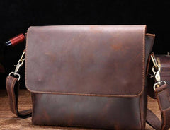 Cool Leather Messenger Bag Side Bag Vintage Shoulder Bag For Men - imessengerbags