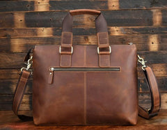 Cool Leather Briefcase 13inch Handbag Work Bag Business Bag Shoulder Bag For Men