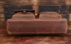 Cool Leather Briefcase 13inch Handbag Work Bag Business Bag Shoulder Bag For Men