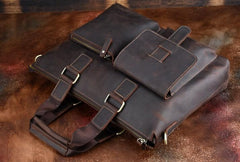 Cool Leather Briefcase 13inch Handbag Work Bag Business Bag Shoulder Bag For Men