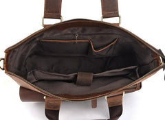Cool Leather Briefcase 13inch Handbag Work Bag Business Bag Shoulder Bag For Men