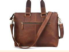 Cool Leather Briefcase 13inch Handbag Work Bag Business Bag Shoulder Bag For Men