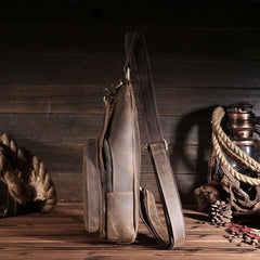 Cool Leather Sling Bags for Men Vintage Chest Bag SLing SHoulder Bags For Men