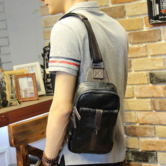 Cool Leather Slings Bag for Men Chest Bag Sling Shoulder Bag For Men