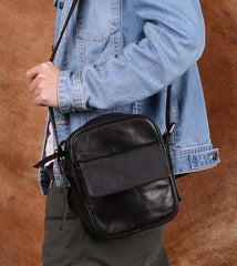 Cool Leather Small Side Bag Messenger Bag Small Shoulder Bags For Men