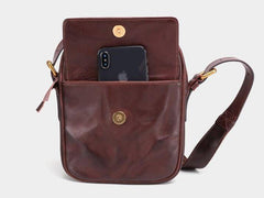 Cool Leather Small Side Bag Messenger Bag Small Shoulder Bags For Men