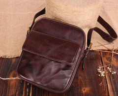 Cool Leather Small Side Bag Messenger Bag Small Shoulder Bags For Men
