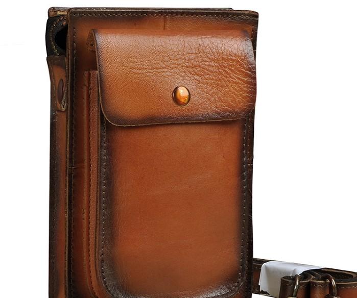 Cool Leather Mens Vintage Small Side Bag Belt Pouch Belt Bag For Men –  iwalletsmen