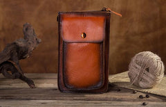 Cool Mens Leather Belt Pouch Belt Bag Waist Bag Small Shoulder Bag for Men