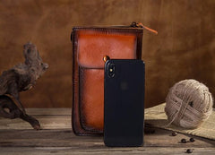 Cool Mens Leather Belt Pouch Belt Bag Waist Bag Small Shoulder Bag for Men