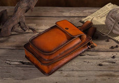 Cool Mens Leather Belt Pouch Belt Bag Waist Bag Small Shoulder Bag for Men
