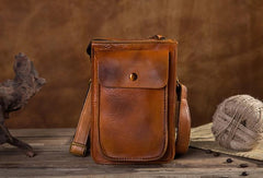 Cool Mens Leather Belt Pouch Belt Bag Waist Bag Small Shoulder Bag for Men