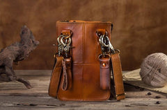 Cool Mens Leather Belt Pouch Belt Bag Waist Bag Small Shoulder Bag for Men