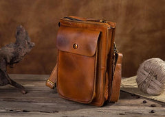 Cool Mens Leather Belt Pouch Belt Bag Waist Bag Small Shoulder Bag for Men