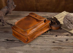 Cool Mens Leather Belt Pouch Belt Bag Waist Bag Small Shoulder Bag for Men