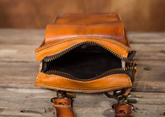 Cool Mens Leather Belt Pouch Belt Bag Waist Bag Small Shoulder Bag for Men