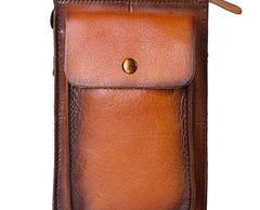 Cool Mens Leather Belt Pouch Belt Bag Waist Bag Small Shoulder Bag for Men