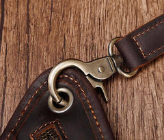Cool Leather Small Side Bag Messenger Bag Waist Bag Small Shoulder Bag For Men