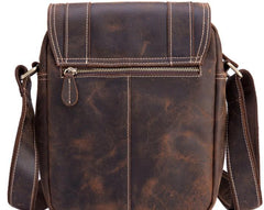 Cool Leather Vintage Mens Brown Small Side Bag Small Shoulder Bags For Men
