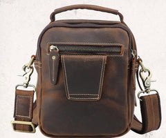 Cool Leather Vintage Small Side Bags Waist Bag Belt Pouch Small Shoulder Bags For Men - imessengerbags