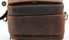Cool Leather Vintage Small Side Bags Waist Bag Belt Pouch Small Shoulder Bags For Men - imessengerbags