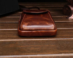 Cool Leather Mens Vintage Small Side Bag Belt Pouch Belt Bag For Men