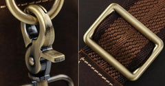 Cool Leather Vintage Small Side Bags Waist Bag Belt Pouch Small Shoulder Bags For Men - imessengerbags