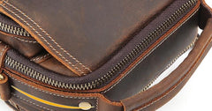 Cool Leather Vintage Small Side Bags Waist Bag Belt Pouch Small Shoulder Bags For Men - imessengerbags