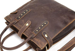 Cool Men Vintage Leather Handbag Tote Shoulder bag CrossBody Bag For Men - imessengerbags