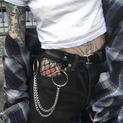 Cool Womens Mens Big Rings Double Pants Chain Jeans Chain Jean Chain Wallet Chain For Men - imessengerbags