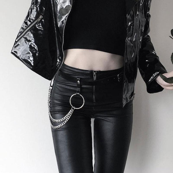 Cool Womens Mens Big Rings Double Pants Chain Jeans Chain Jean Chain Wallet Chain For Men - imessengerbags