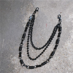 Cool Men's Black Triple Pants Chain Punk Wallet Chain Jeans Chain Jean Chain For Men - imessengerbags