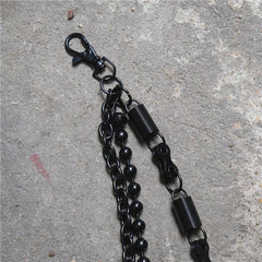Cool Men's Black Triple Pants Chain Punk Wallet Chain Jeans Chain Jean Chain For Men - imessengerbags