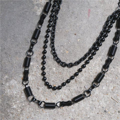 Cool Men's Black Triple Pants Chain Punk Wallet Chain Jeans Chain Jean Chain For Men - imessengerbags
