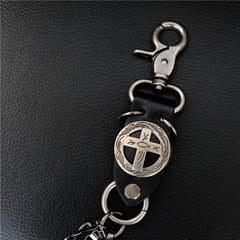 Cool Men's Cross Three Layer Wallet Chain Pants Chain Punk Biker Wallet Chain For Men - imessengerbags