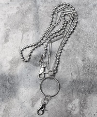Fashion Men's Womens Double Bead Stainless Steel Pants Chain Biker Wallet Chain For Men - imessengerbags