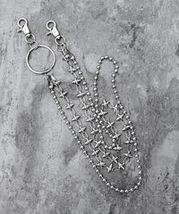 Fashion Men's Womens Double Bead Stainless Steel Pants Chain Biker Wallet Chain For Men - imessengerbags