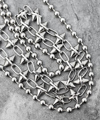Fashion Men's Womens Double Bead Stainless Steel Pants Chain Biker Wallet Chain For Men - imessengerbags