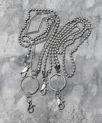 Fashion Men's Womens Double Bead Stainless Steel Pants Chain Biker Wallet Chain For Men - imessengerbags