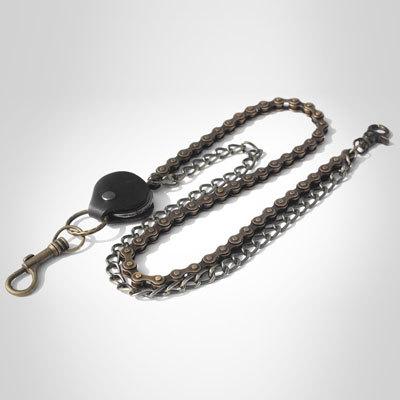 Cool Men's Brass Double Silver Long Biker Wallet Chain Pants Chain For Men - imessengerbags