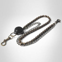Cool Men's Brass Double Silver Long Biker Wallet Chain Pants Chain For Men - imessengerbags