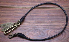 Cool Men's Feather Leather Key Chain Pants Chain Biker Wallet Chain For Men - imessengerbags