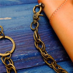Badass Men's Brass Pants Chain Punk Fashion Gold Wallet Chains For Men - imessengerbags