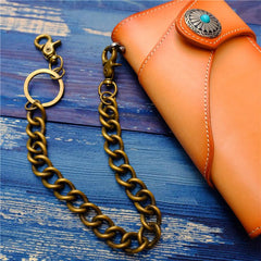 Badass Men's Brass Pants Chain Punk Fashion Gold Wallet Chains For Men - imessengerbags